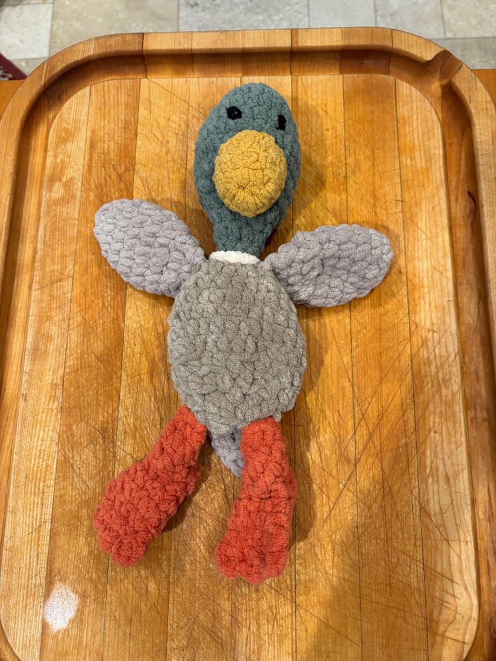 Handmade Crochet Mallard Duck Snuggler
